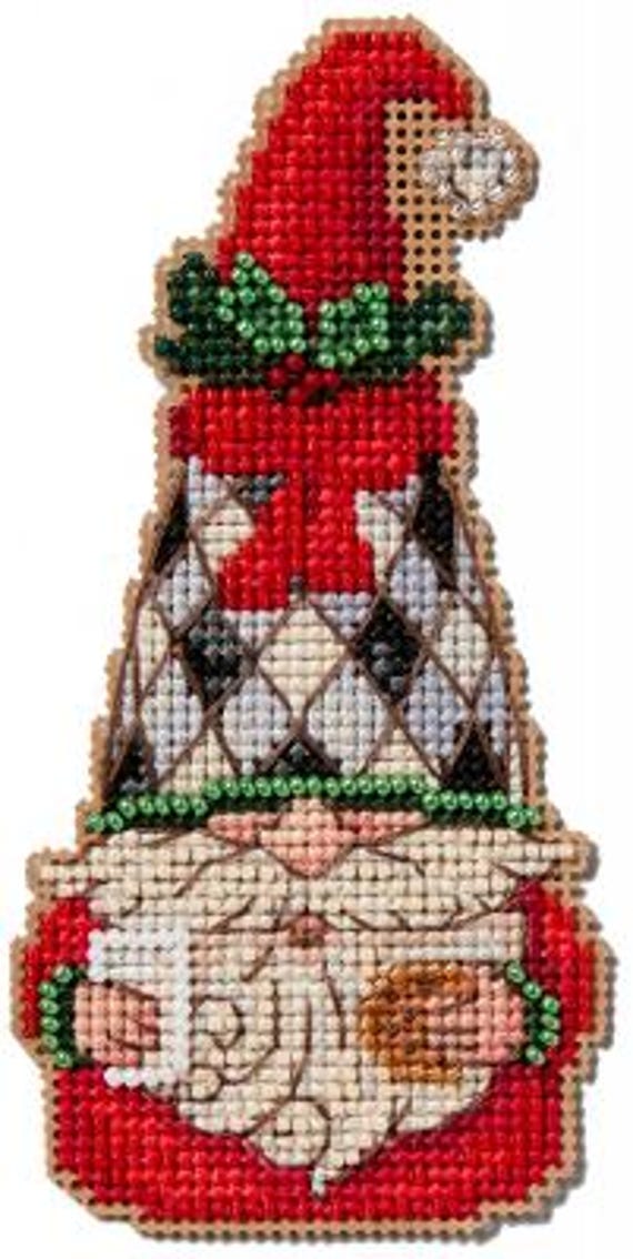 Mill Hill 2024 Jim Shore Beaded Cross Stitch Kit ~ Milk & Cookie Gnome ~  JS202413