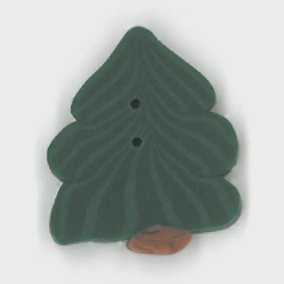 Just Another Button Company Polymer Clay Button ~ Small Northwoods Pine ~ 2209.s