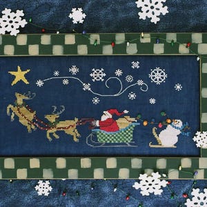 Hitchin&#39; A Ride Counted Cross Stitch Pattern by Waxing Moon Designs #068 - Printed pattern