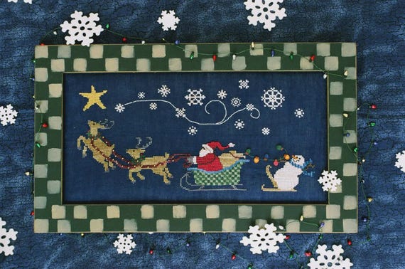 Hitchin' A Ride Counted Cross Stitch Pattern by Waxing Moon Designs #068 - Printed pattern