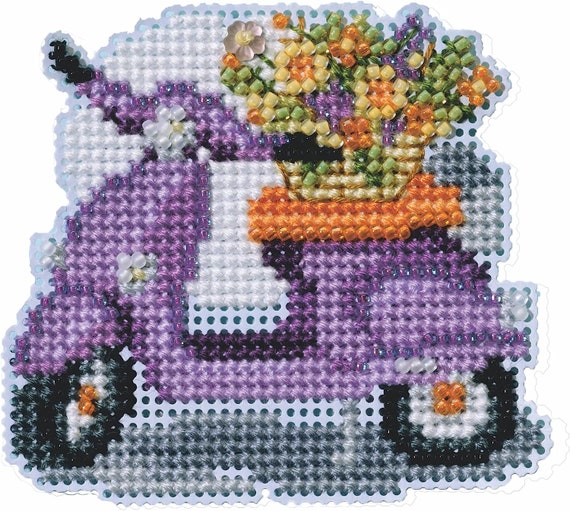 Mill Hill Spring Bouquet Beaded Cross Stitch Kit ~ Scooter