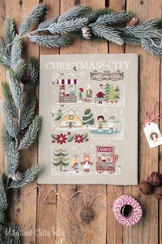 Christmas in the City ~ Counted Cross Stitch Pattern designed by Madame Chantilly
