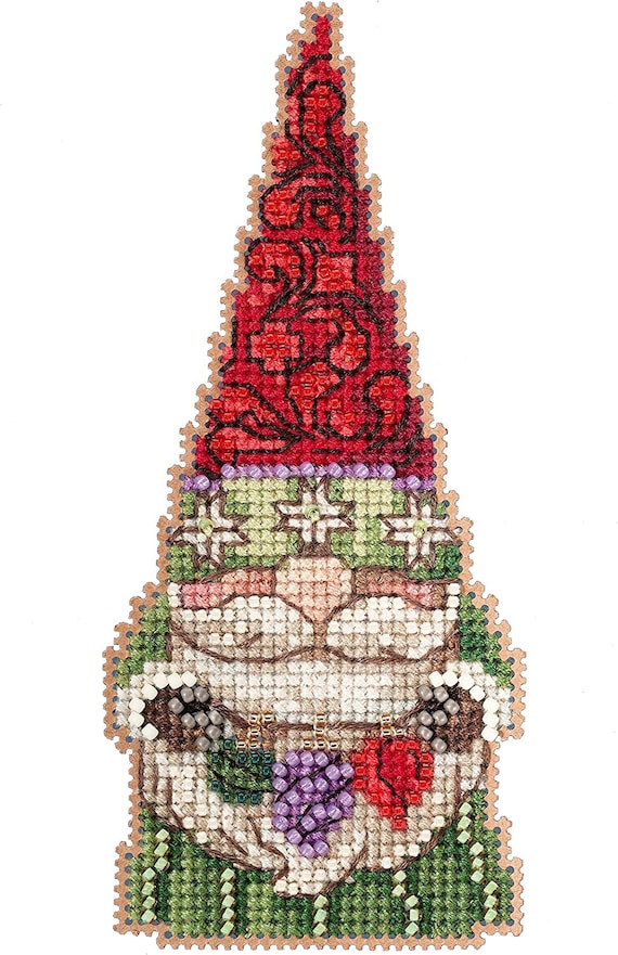Mill Hill Jim Shore Christmas Gnomes Counted Cross Stitch kit ~ Gnome with Ornaments ~ JS202215