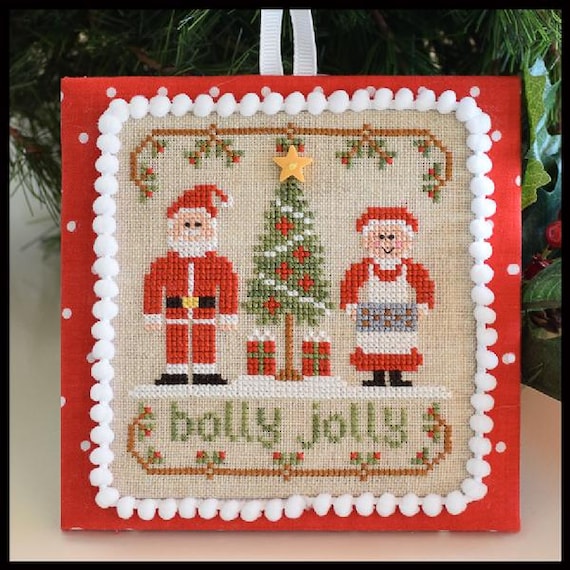 Holly Jolly Counted Cross Stitch Pattern by Country Cottage Needleworks