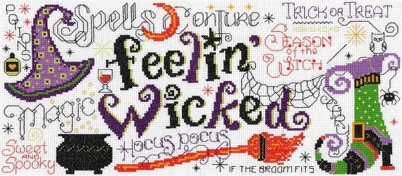 Ursula Michael Imaginating Counted Cross Stitch Chart ~ Feeling Wicked ~ Paper Pattern