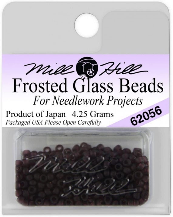 Mill Hill Frosted Glass Seed Beads 4.25grams ~ Boysenberry  #62056 ~ Size 11/0 (2.2mm)
