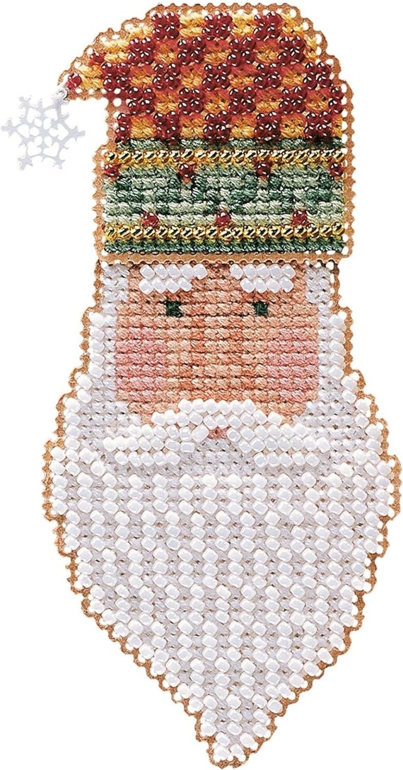 Mill Hill Charmed Ornament Santa Faces Beaded Cross Stitch Kit ~ San Nicolo ~