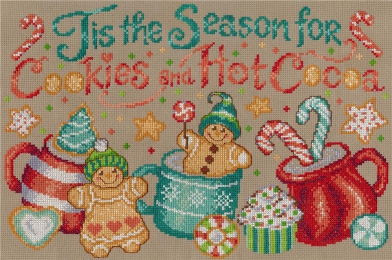 Hot Cocoa Season Counted Cross Stitch Pattern by Ursula Michael