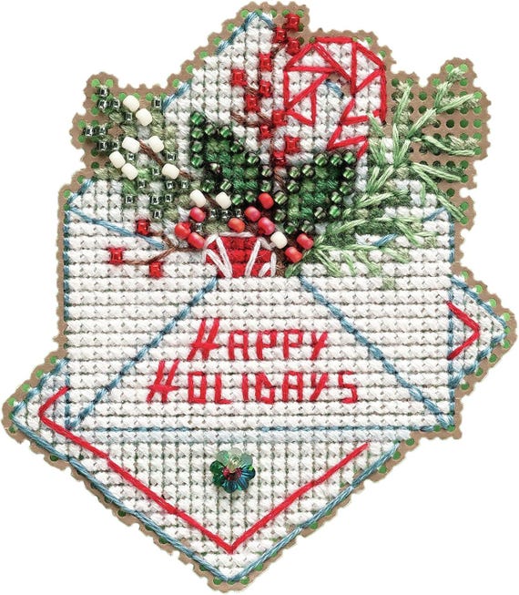 Mill Hill 2021 Winter Holiday Beaded Cross Stitch Kit ~ Holiday Wishes ~ MH182132