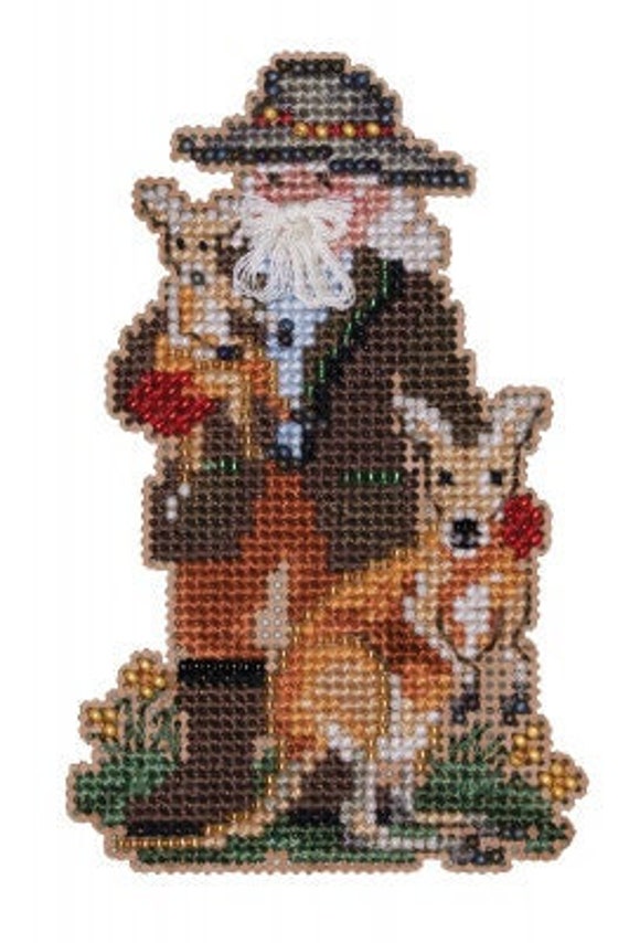 Mill Hill 2023 Down Under Santa Series Beaded Cross Stitch Kit ~ Kangaroo Santa