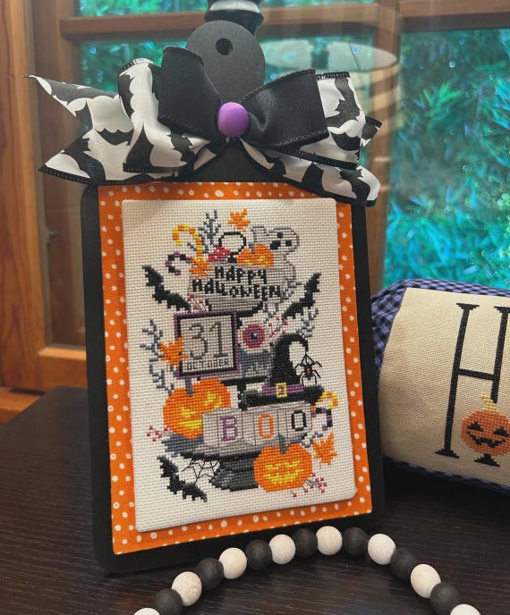 Halloween Tiered Tray counted cross stitch pattern by Anabella's  - Printed Pattern