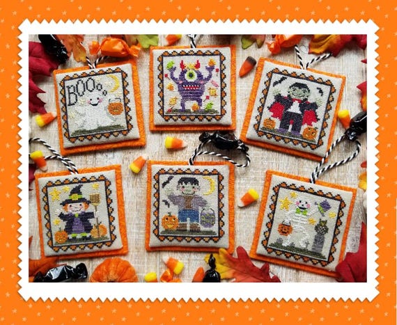 Halloween Littles Counted Cross Stitch Pattern by Waxing Moon Designs
