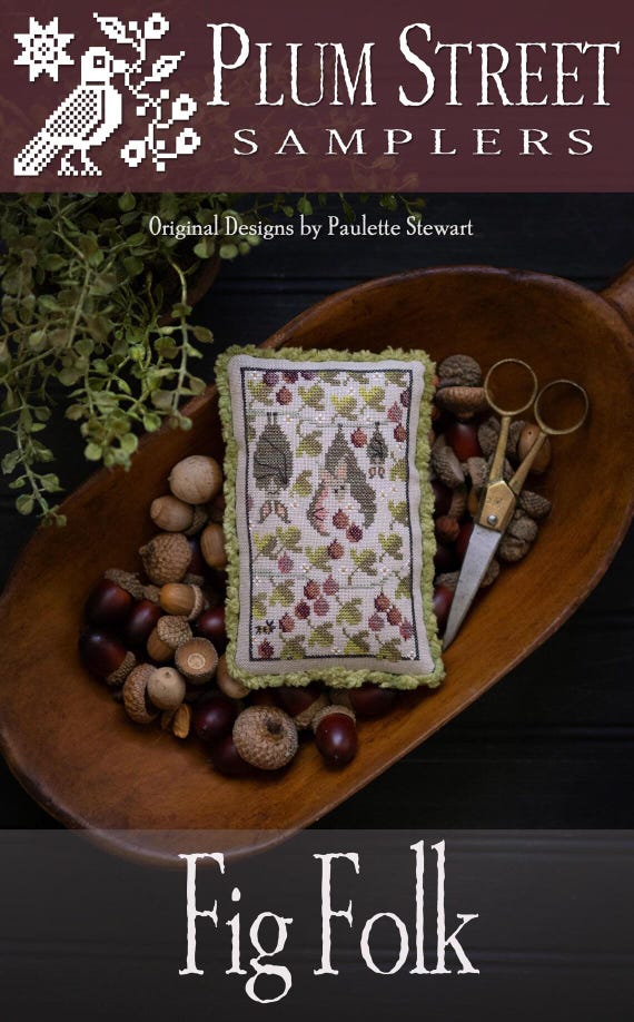 Fig Folk by Plum Street Samplers Counted Cross Stitch Pattern - Printed Pattern