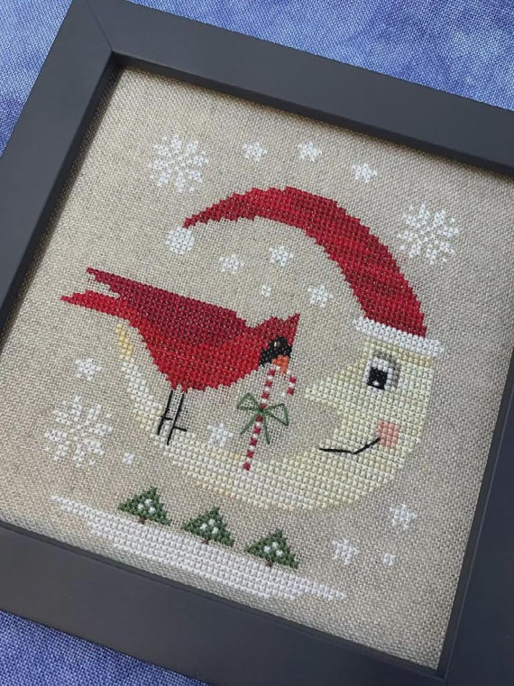 Christmas Moon Counted Cross Stitch Pattern by Stitches by Ethel - Printed Pattern