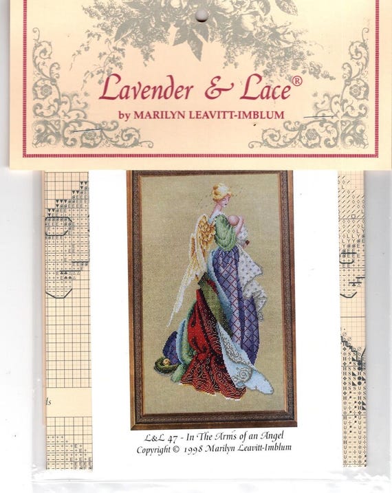 In the Arms of an Angel counted cross stitch pattern by Lavender & Lace designed by Marilyn Leavitt-Imblum- Printed Pattern