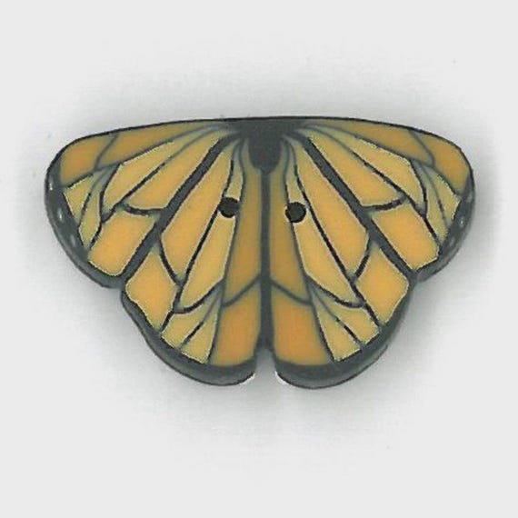 Just Another Button Company Polymer Clay Button ~ Tiny Monarch Butterfly~ 1107.t