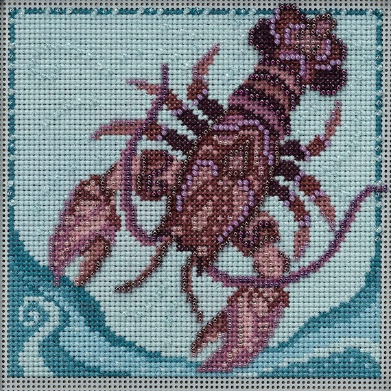 Mill Hill 2022 Marine Life Quartet Beaded Counted Cross Stitch Kit ~ Lobster