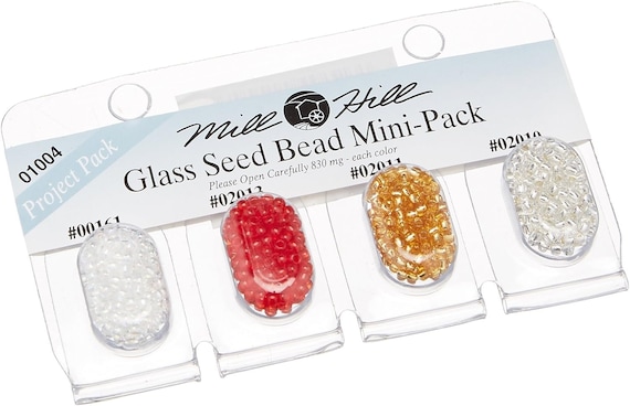 Mill Hill Glass Seed Beads Mini Pack #01004 ~ 00161, 02013, 02011, 02010