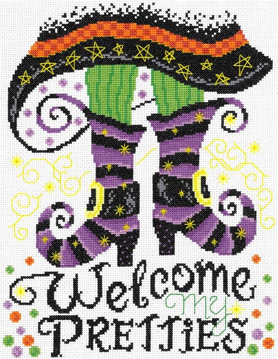 Welcome My Pretties Counted Cross Stitch Pattern by Ursula Michael #3408 - Printed Pattern