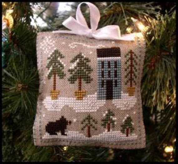 Snowy Pines Counted Cross Stitch Pattern by Little House Needleworks - Printed pattern ~ All Dolled Up