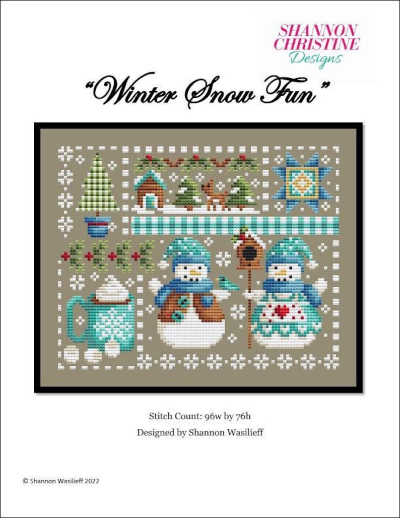 Shannon Christine Designs Counted Cross Stitch Pattern ~ Winter Snow ...