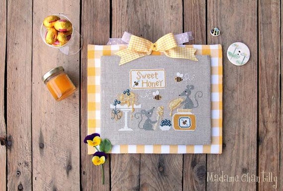 Sweet Honey 2025~ Counted Cross Stitch Pattern designed by Madame Chantilly