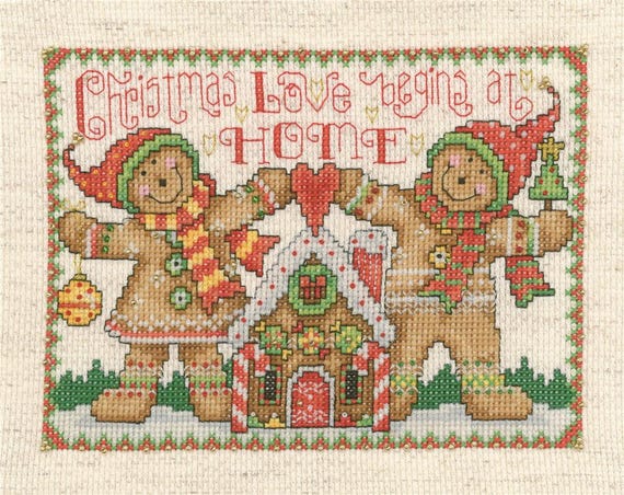 Gingerbread Fun Counted Cross Stitch Pattern by Joan A. Elliott