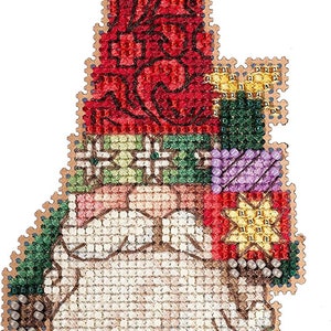 Mill Hill Jim Shore Christmas Gnomes Counted Cross Stitch kit ~ Gnome holding Gifts ~ JS202213