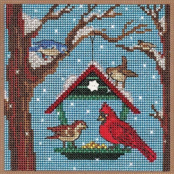 Mill Hill 2023 Winter Series Buttons & Beads Cross Stitch Kit ~ Bird Feeder