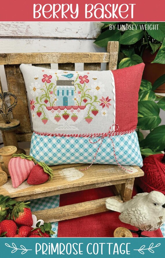 Primrose Cottage Stitches Counted Cross Stitch Pattern ~ Berry Basket ~ PCS 139