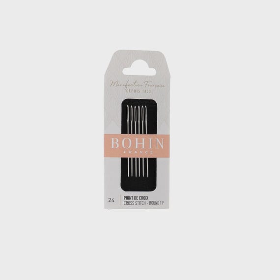 Bohin Point De Croix Cross Stitch Round Tip Needles #24