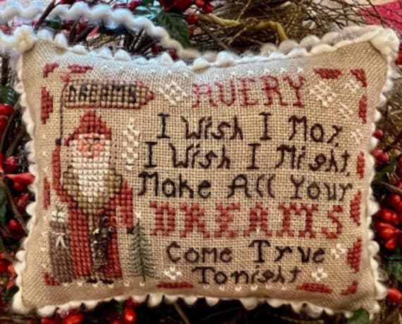 Homespun Elegance Counted Cross Stitch Chart ~ Avery's I Wish I May ~ Annual Ornament