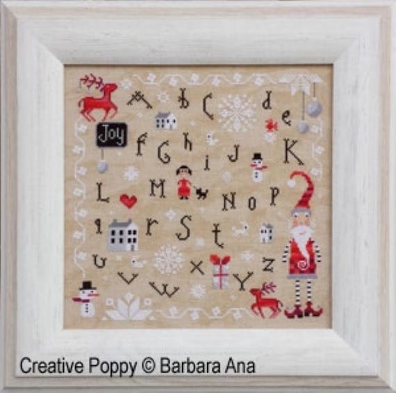 Christmas Joy Counted Cross Stitch Pattern by Barbara Ana Designs - Printed Pattern