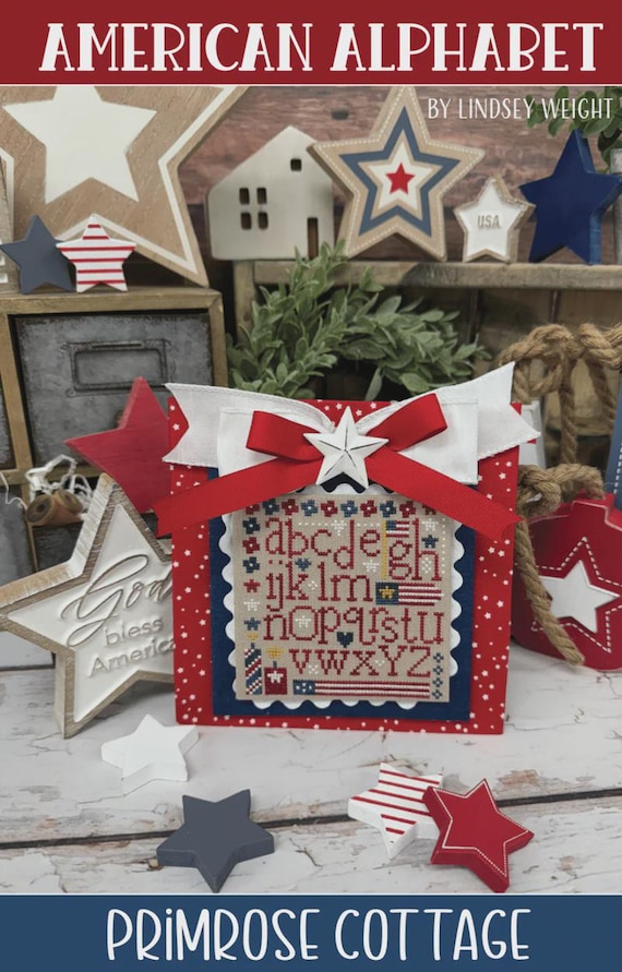 American Alphabet Counted Cross Stitch Pattern by Primrose Cottage Stitches PCS-170