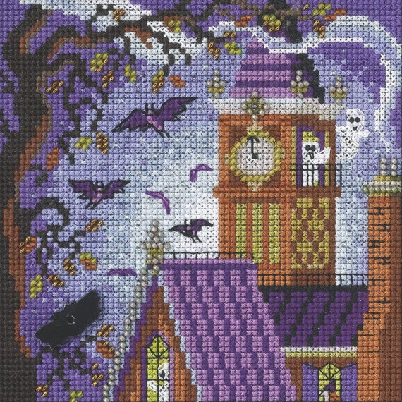 Mill Hill 2022 Autumn Series Buttons & Beads Cross Stitch Kit ~ Haunted Tower ~