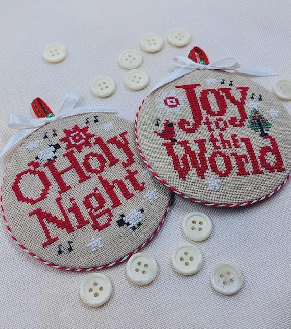 Joyful Christmas Ornaments 2025 Counted Cross Stitch Pattern by Stitches by Ethel - Printed Pattern
