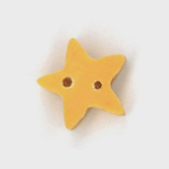 Just Another Button Company Polymer Clay Button ~ Small golden star ~ 3314.s