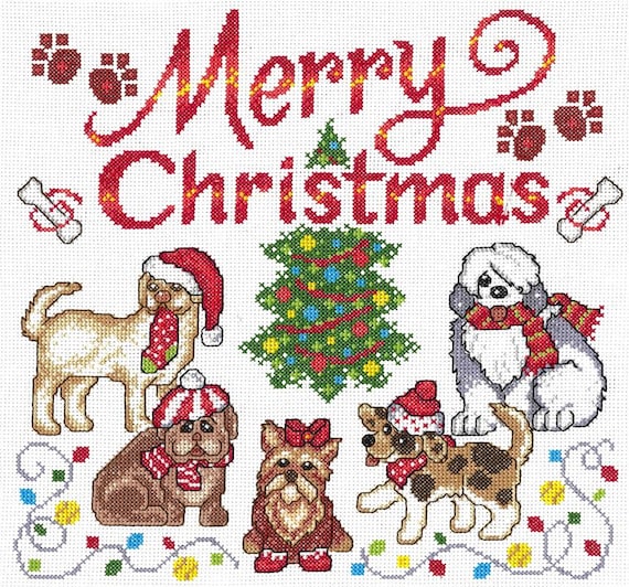 Dog Gone Christmas Counted Cross Stitch Pattern by Ursula Michael