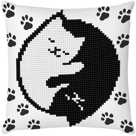 Needleart World Diamond Dotz Diamond Art Mini Pillow Kit 7" X 7" ~ Kitty Glow ~