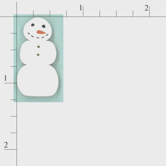 Just Another Button Company Polymer Clay Button ~ Large Primitive Snowman ~ 4485L