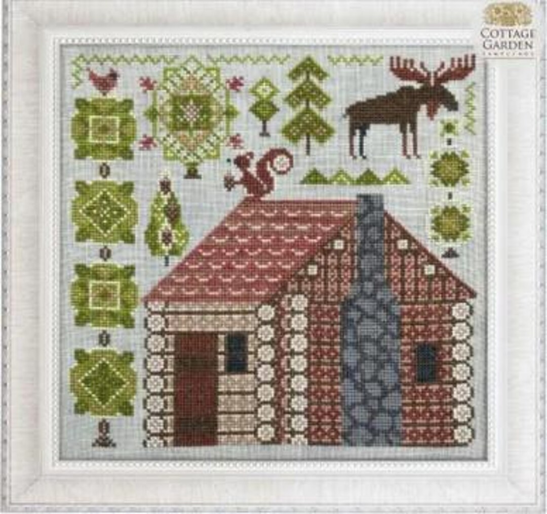 Log Cabin ~ Cottage Garden Samplings Counted Cross Stitch Pattern ...