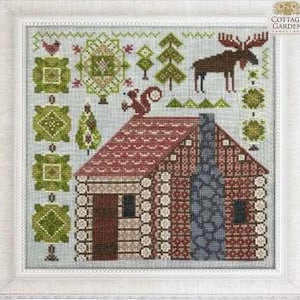 Log Cabin ~ Cottage Garden Samplings Counted Cross Stitch Pattern ~ Fabulous House Series #12