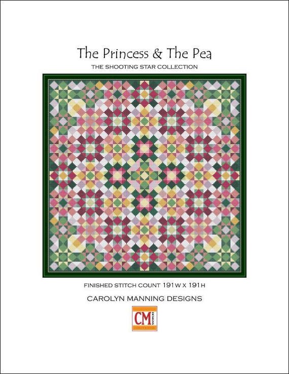 The Princess & The Pea Counted Cross Stitch Pattern by CM Designs /  Carolyn Manning Designs- Printed Pattern