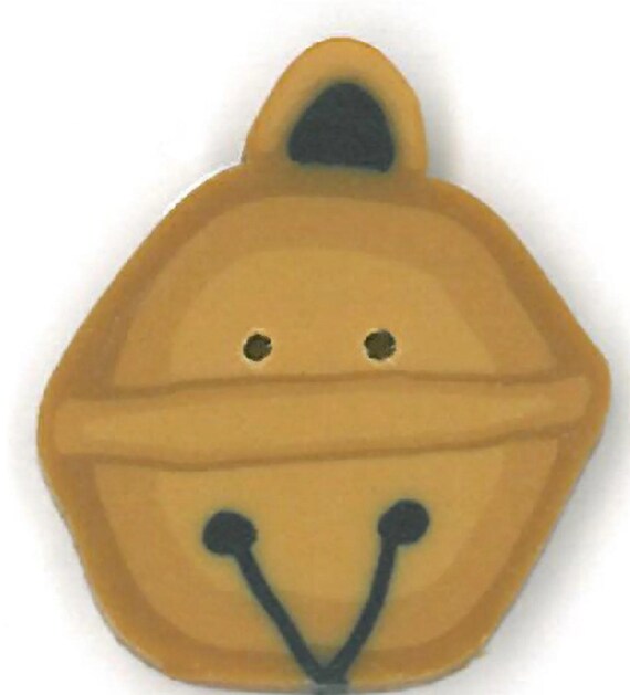 Just Another Button Company Polymer Clay Button ~ Medium Sleigh Bell ~ nh1045m