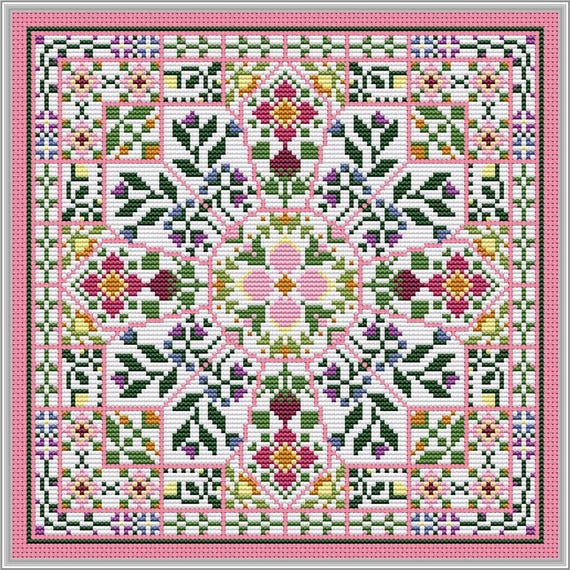 The Spring Window Counted Cross Stitch Pattern by CM Designs /  Carolyn Manning Designs