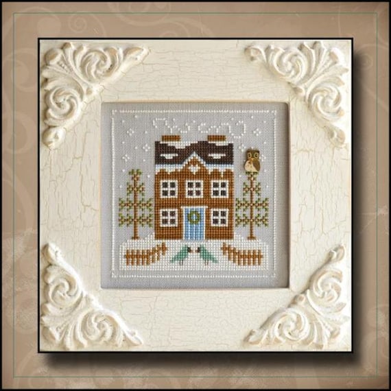 Bluebird Cabin Counted Cross Stitch Pattern by Country Cottage Needleworks - Frosty Forest Series #5 -Printed Pattern
