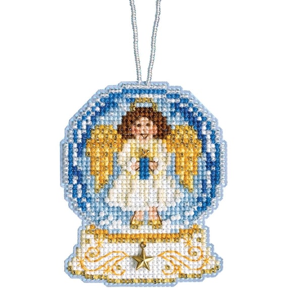 Mill Hill 2019 Charmed Ornament Beaded Cross Stitch Kit ~ Angel Snow Globe ~ MH161935