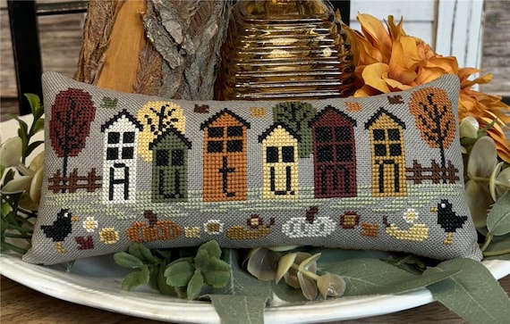 Autumn Counted Cross Stitch leaflet by Erin Elizabeth Designs