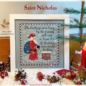 Saint Nicholas Counted Cross Stitch Pattern from Calico Confectionery