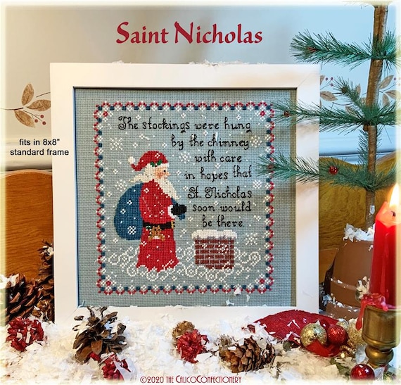 Saint Nicholas Counted Cross Stitch Pattern from Calico Confectionery